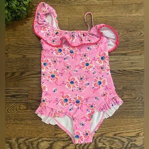 Tommy Bahama Little Girls Flower & Bee Bathing Suit Sz 6